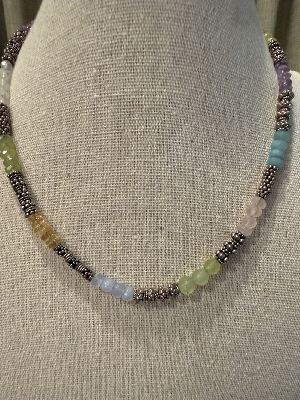 Breaded Multi Color Necklace - Picture 2 of 4
